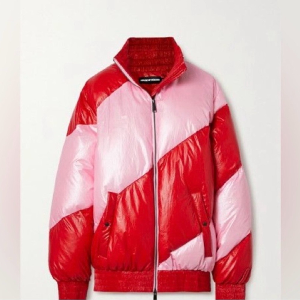 House of Holland Vivid Oversized Striped Shell Down Jacket NWT 700usd